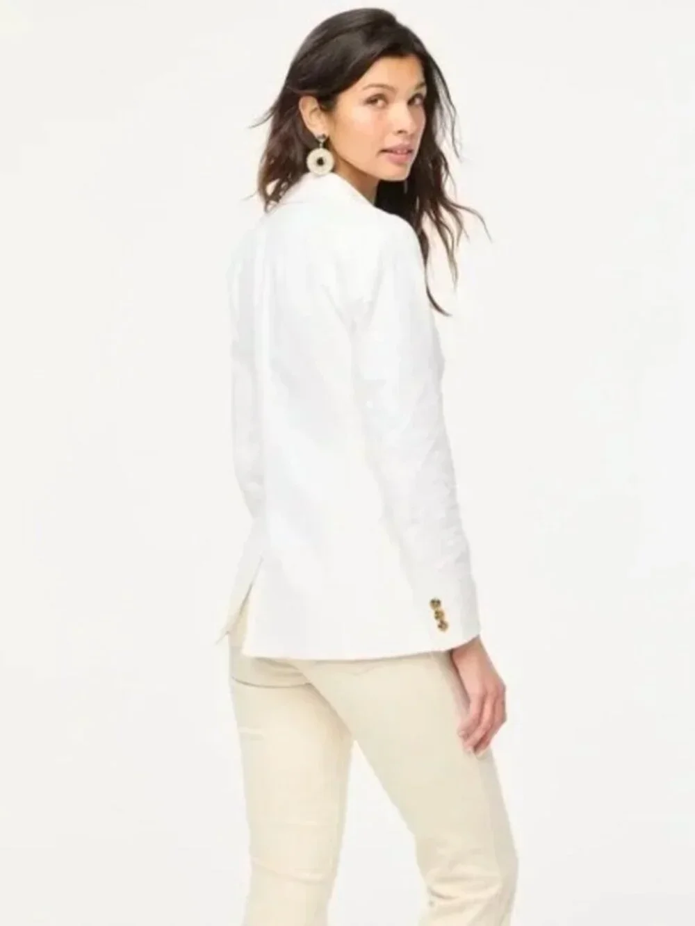 J.Crew NWT White Linen Blend Tailored Blazer Size 4